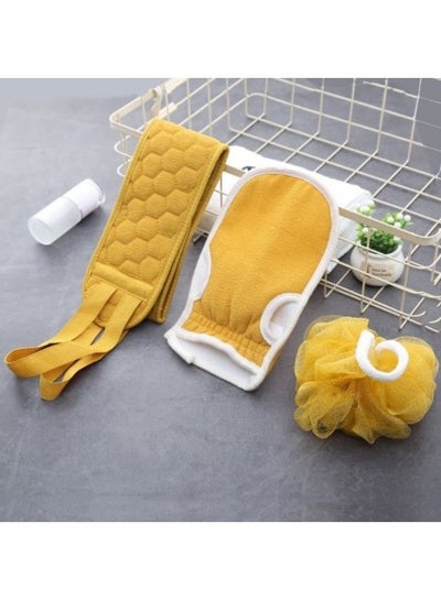 Set of Bath Loofah Sponge Exfoliating Back Scrubber Shower Gloves Bath Towel Bath Shower Accessories