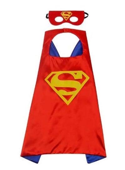 Brain Giggles Superhero Cape and Mask Costume Superman Design for Kids Party Favors