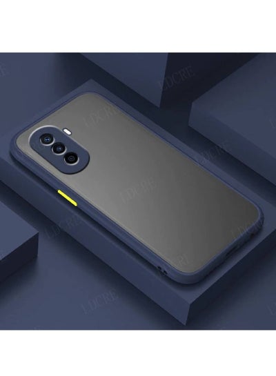 Silicone Bumper Shockproof Matte Translucent Back Case Cover For Huawei Nova Y70 Blue