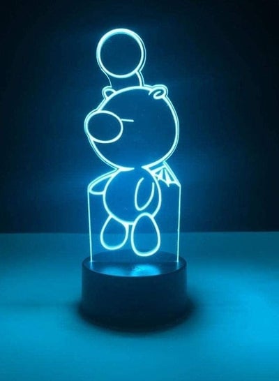 3D Illusion Lamp LED Multicolor Night Light Baby Moogle Final Fantasy for Kids Bedroom Decor Boys Best Birthday Holiday Gifts for Children