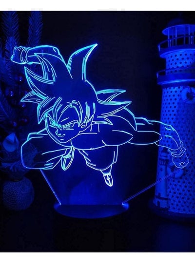 3D Illusion Lamp LED Night Light Ultra Instinct Son Goku Ligh Dragon Ball Z Ara Figure Children's Mood Light Baby Bedroom Decoration Birthday Gifts