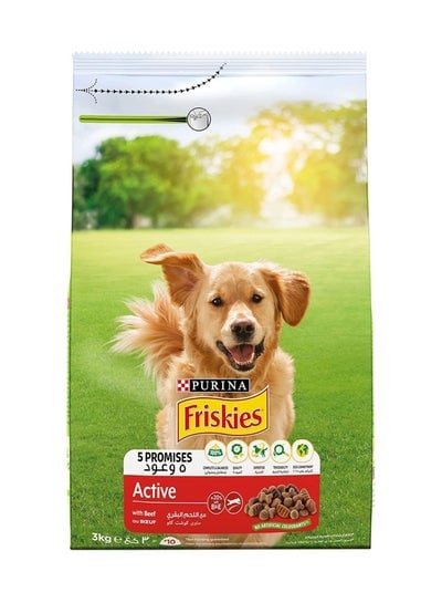 Friskies Active Dog Food With Beef 3Kg
