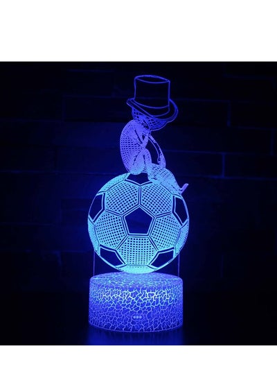 3D Lamp Football Player Figure Kids Nightlight for Room Decoration LED Color Changing Night Light Anime Gift Touch and Remote Mode