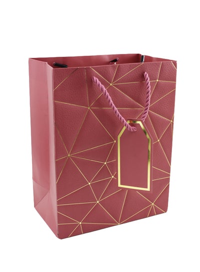Twisted Handle Kraft Paper Bags | Gift Bag Party Favor for Hen Parties, Weddings, and Special Occasions - Pink