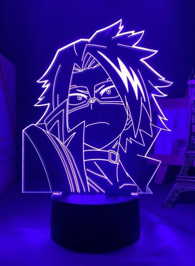 Acrylic Led Night Light My Hero Academia Denki Face 3D Lamp Bedroom Decor Gift