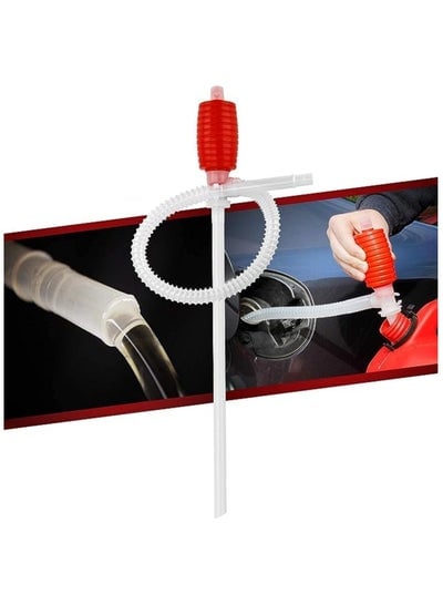 Liquid/Fuel Transfer Siphon Pump - Large Squeezing Syphon for Lawn Mowers & Manual Pumping Petrol, Water, and more