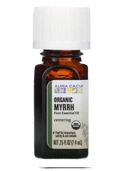 Aura Cacia Pure Essential Oil Organic Myrrh 0.25 fl oz 7.4 ml