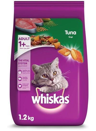 Tuna Dry Food, for Adult Cats 1+ Years, Formulated to Help Cats Maintain a Healthy Digestive Tract and Sustain a Healthy Weight, Complete Nutrition & Great Taste, Bag of 1.2kg