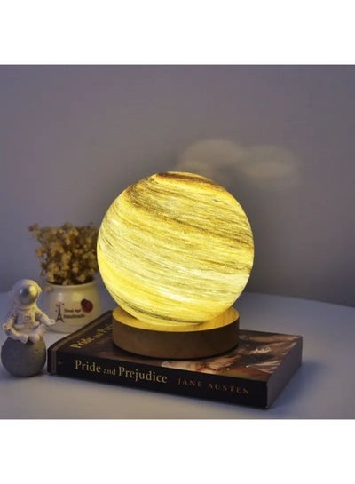 Creative planet night light Nordic Study Desktop Beside Bedroom Glass Decorative Table Lamp