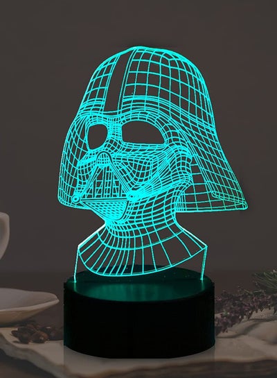 Multicolour Star Wars Black Knight Lamp for Boy Room 3D Cartoon Night Light Darth Vader Dark Warrior LED 16 Color USB Remote Change Table Lamp Holiday Party Mood RGB Illusion Kids Toys Xmas Friends