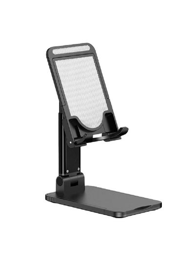 Retractable Foldable Desktop Phone And Tablet Stand Black