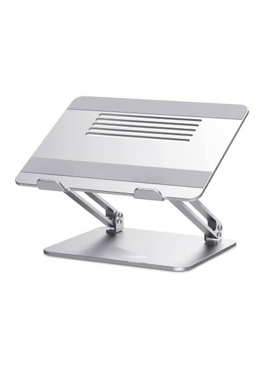 Laptop Aluminum Adjustable Stand with Antiskid Silicone Notebook Stand for Laptop up to 17.3 Inches Silver