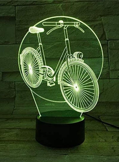 3D LED Multicolor Night Light Big Wheel Bike USB Kids Boy Children Colorful Atmosphere Lamp Touch Control Christmas Xmas Gift