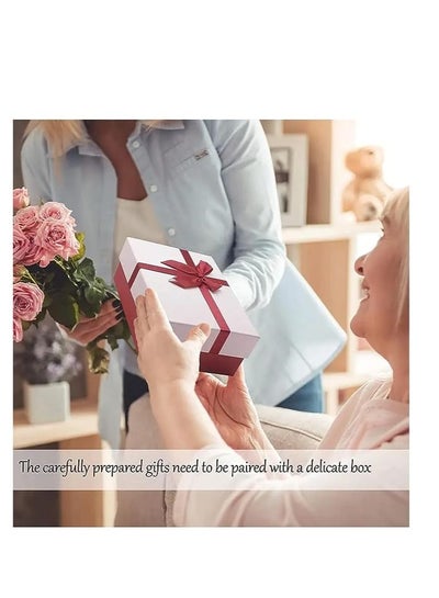 Paper Gift Box Set | 10Pcs Set Multiple Sizes | Ribbon Included  Perfect for Birthdays, Weddings - Black