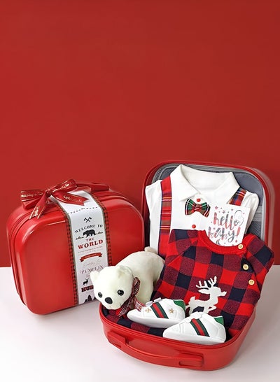 Adorable Premium Newborn Baby Gift Set for Boys in a Stylish Suitcase for 12 to 18 Months