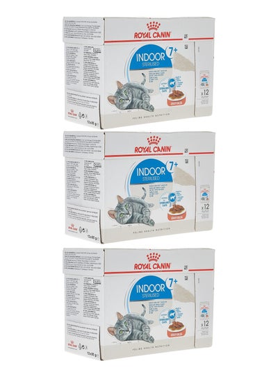 Royal Canin FHN Wet Food Pouches for indoor use, more than 7 pieces, box 12 x 85 g, for feeding cat breeds, 3 packages