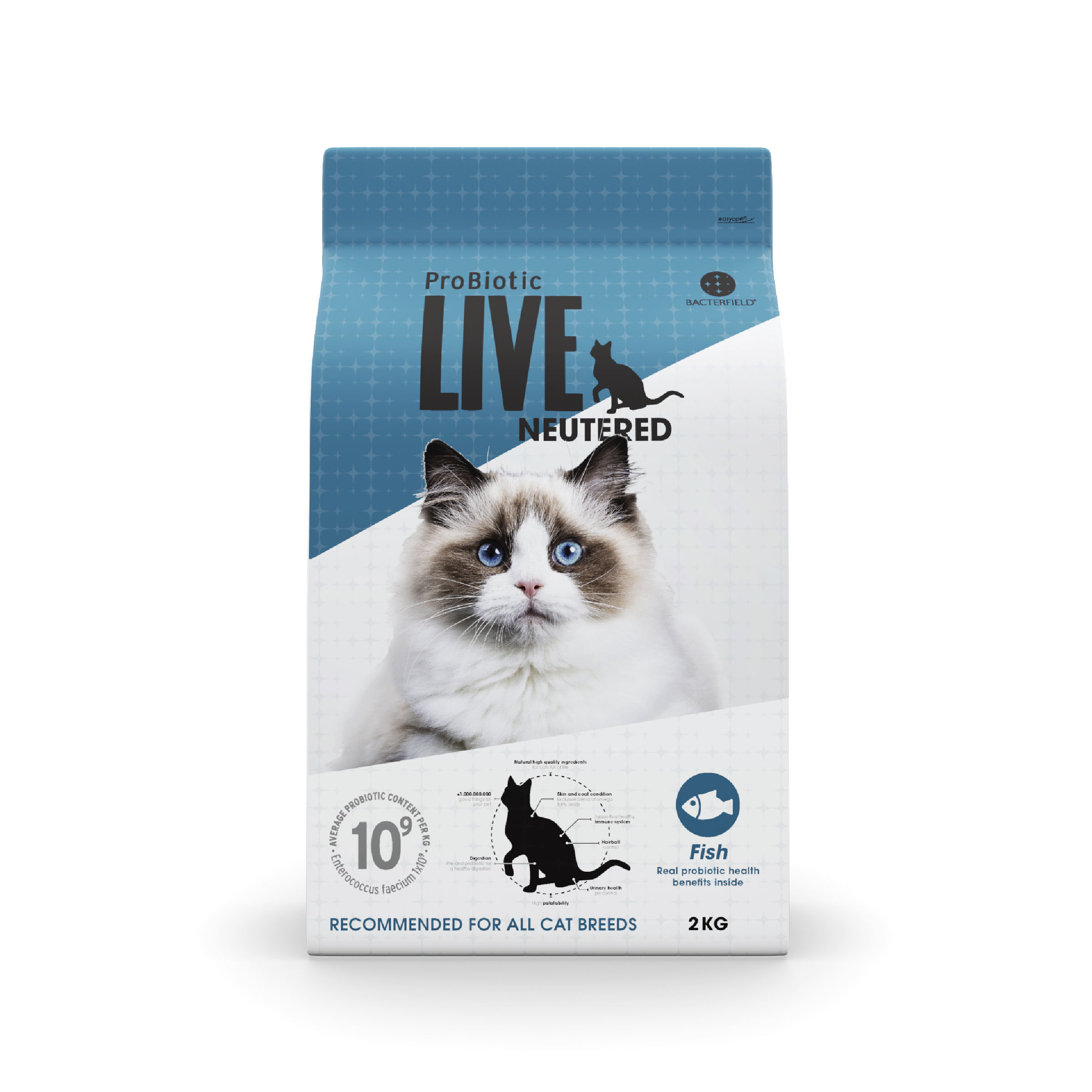 Probiotic Live Cat Food With Fish For Adult Neutered