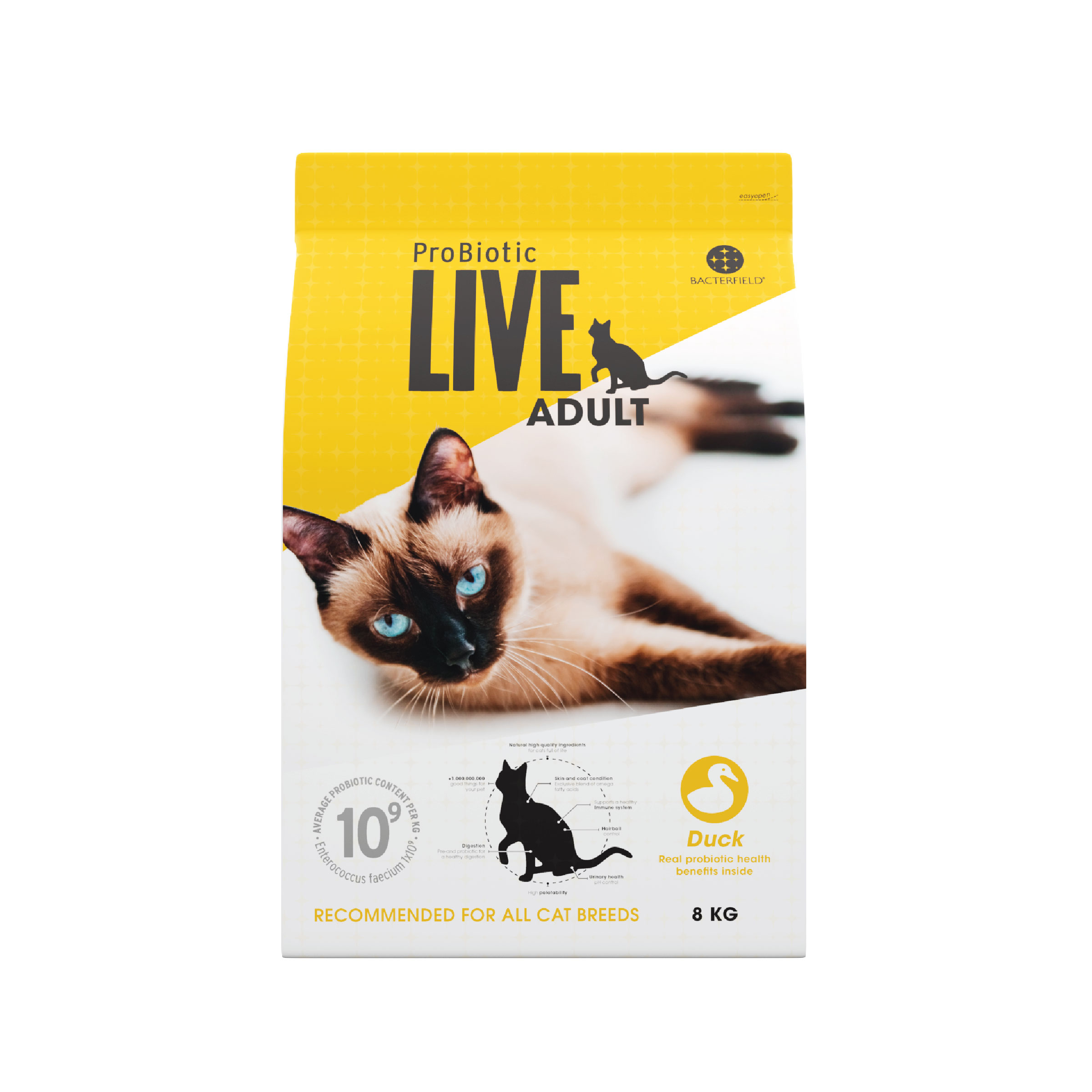 Probiotic Live Cat Food For Adult With Duck