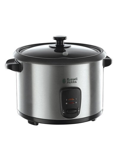 Electric Rice Cooker With Steamer, Glass Lid 1.8 L 700.0 W 19750 Black/Silver