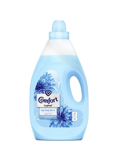 Fabric Softener For Super Soft Clothes Spring Dew Gives Long Lasting Fragrance blue 3Liters