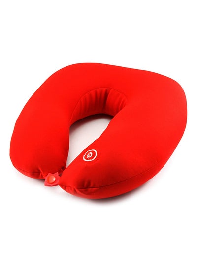Microbead Neck Massage Travel Pillow Red