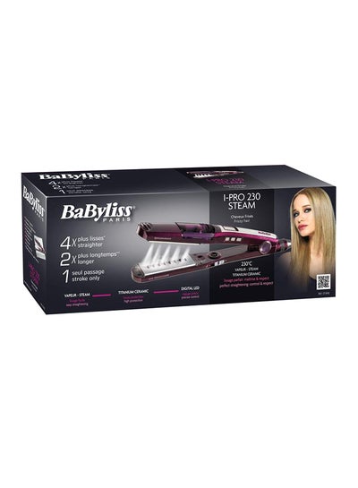 369 Hair Straightener Nano Titanium Ceramic Coating- Soft And Strong High-Performance Heating Up To 230°C Ceramic Plates For Smooth And Shiny Results - ST395SDE Purple