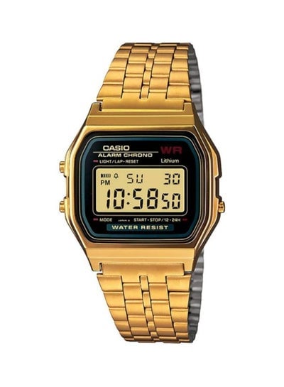 Men's Vintage Water Resistant Stainless Steel Digital Watch A159WGEA-1D - 37 mm - Gold