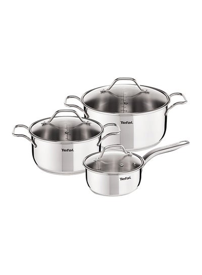 6-Piece Intuition Cookware Set Silver/Clear 6 Pcs