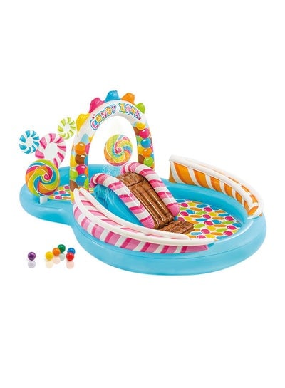 Unique Design Fantastic Water Slide Candy Zone Play Center Inflatable Foldable Portable Lightweight Swimming Pool 295x191x130cm