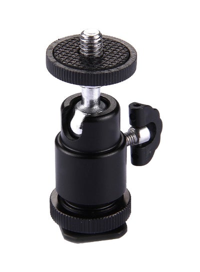 Hot Shoe Tripod Heads With Male Screw Adapter Black/Silver