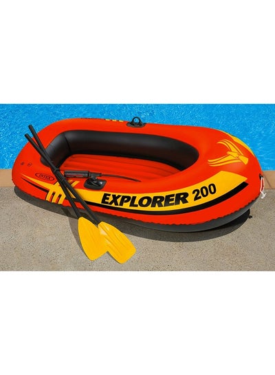 Comfort And Rigidity Inflatable Explorer 200 Boat, Orange/Yellow/Black 185x94x41cm