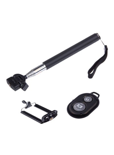 Monopod Remote Shutter Handheld Selfie Stick Black/Silver