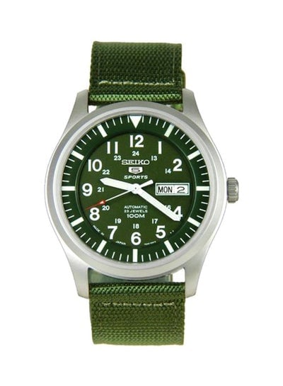 Men's Round Shape Resin Band Analog Wrist Watch 41 mm - Green - SNZG09J1