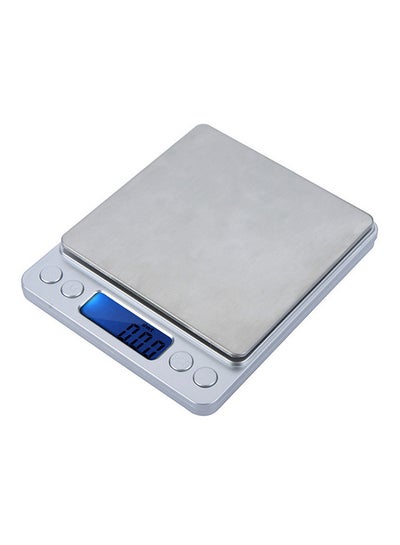 Digital Kitchen Scale Silver 7.2x12x2centimeter