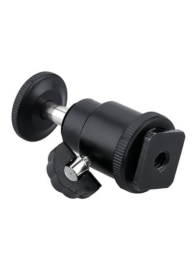 Ball Head Tripod Mount With Hot Shoe Adapter Black/Silver