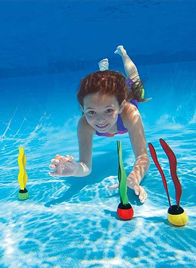 3-Piece Sea Grass Aquatic Dive Balls Pool Diving Toys Set 5x 5x 12cm