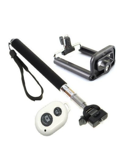 Monopod Selfie Stick With Bluetooth Remote Control And Self-timer Shutter Black