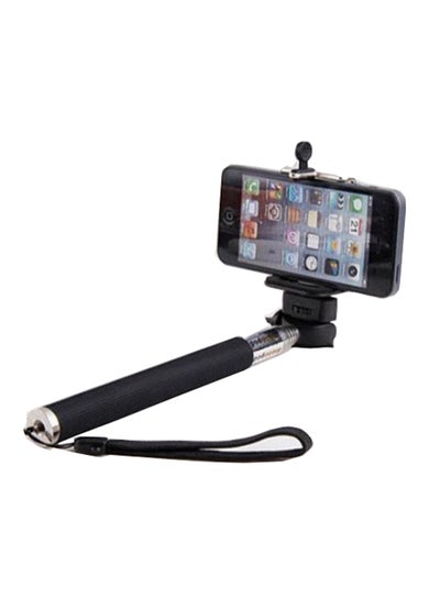 Monopod Selfie Stick With Bluetooth Remote Control Black