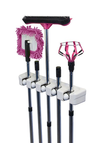 Wall Mounted Mop And Broom Holder Multicolour 33x6x8.1cm
