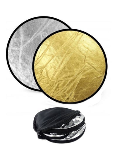 Round Collapsible Multi Disc Light Reflector 110cm Gold/Silver