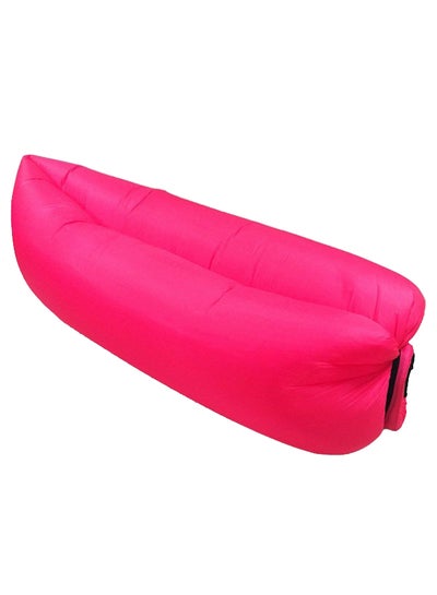 Outdoor Inflatable Lounger Air Sleeping Bag Rose Red 260X70cm