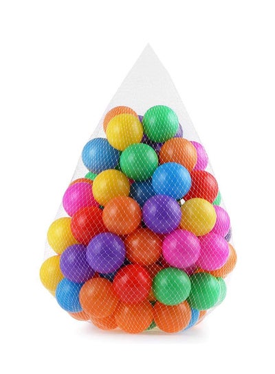 100-Piece Smooth Edges And Germ Free Design Vibrant Colors Pool Ball Set 7x7x7cm