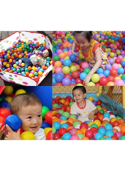 100-Piece Smooth Edges And Germ Free Design Vibrant Colors Pool Ball Set 7x7x7cm