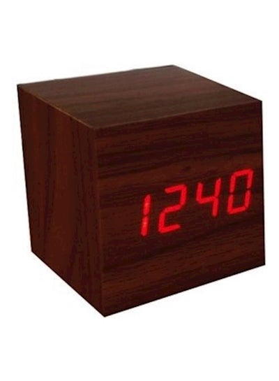 Petite Delicate Fashion Digital Mini Led Wooden Wall Clock Brown