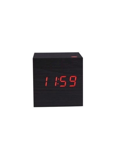 LED Digital Desktop Alarm Clock Black