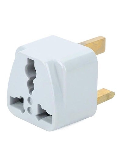 3 Pin Universal Adapter Plug White/Yellow