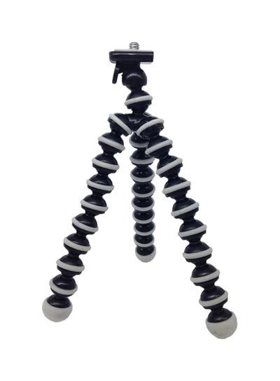 Octopus Tripod Stand With Mobile Holder Clip Black