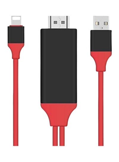 Lightning To HDMI HDTV AV TV Cable Adapter 1080P For Apple iPhone 7/6/6s Plus/5s/iPad Air/iPad Mini Red/Black