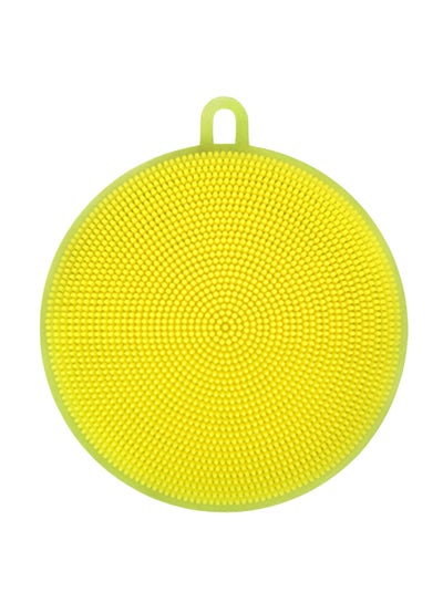 Multifunctional Silicone Brush Yellow 11.5×11.5×1.5centimeter
