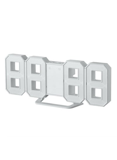 8 Shaped Large Modern Design Digital LED Display Wall Desktop Table Clocks White